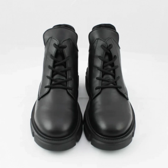 Ботинки кожаные на байке 587926 Черные фото 6 — интернет-магазин Tapok