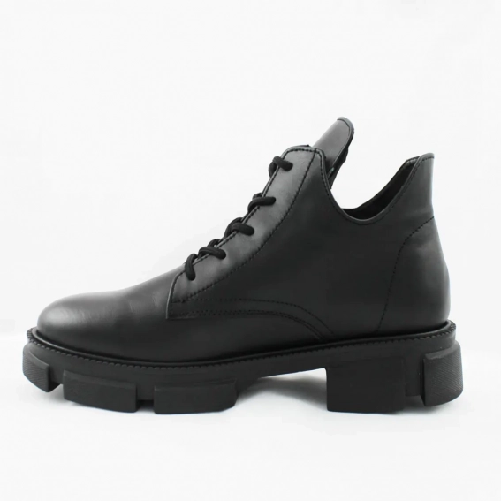 Ботинки кожаные на байке 587926 Черные фото 7 — интернет-магазин Tapok
