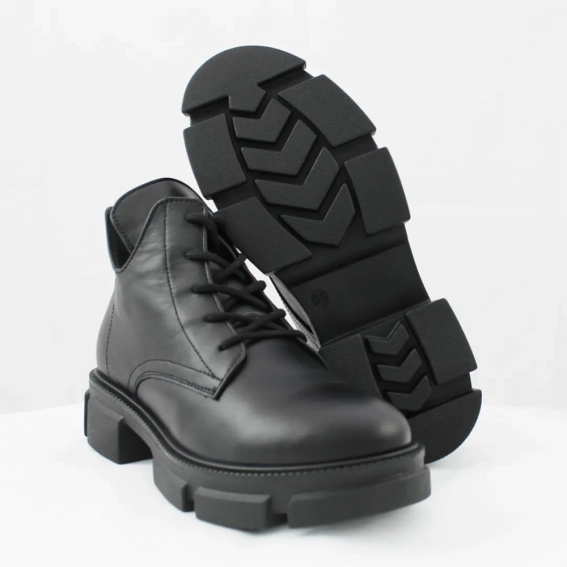 Ботинки кожаные на байке 587926 Черные фото 9 — интернет-магазин Tapok