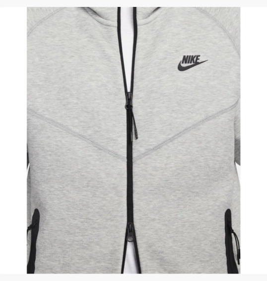 Толстовка чоловіча Nike Tech Fleece Full-Zip Hoodie Grey FB7921-063 фото 11 — інтернет-магазин Tapok