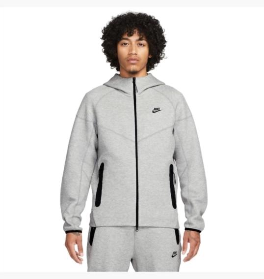 Толстовка чоловіча Nike Tech Fleece Full-Zip Hoodie Grey FB7921-063 фото 12 — інтернет-магазин Tapok