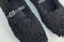 Балетки женские мех тедди черного цвета на кожподкладе Фото 10