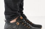 Чоловічі кросівки шкіряні весняно-осінні чорні-коричневі Emirro М8 Фото 3