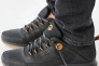 Мужские кроссовки кожаные весенне-осенние черно-коричневые Emirro М8 Фото 4