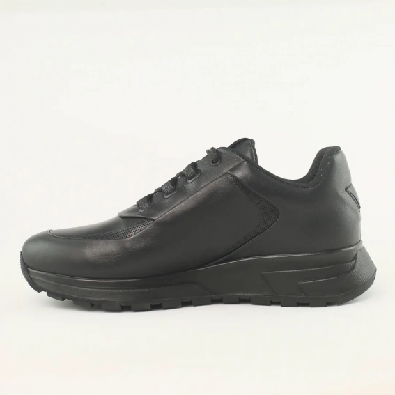 Кроссовки мужские кожаные 588094 Черные фото 4 — интернет-магазин Tapok