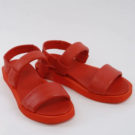 Босоножки женские кожаные 338603  Fashion Красный фото 4 — интернет-магазин Tapok