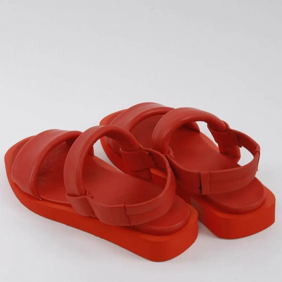 Босоножки женские кожаные 338603  Fashion Красный фото 5 — интернет-магазин Tapok