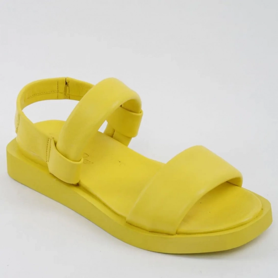 Босоножки женские кожаные 338606  Fashion Желтый фото 1 — интернет-магазин Tapok