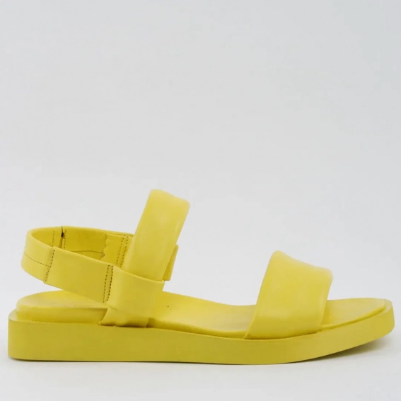 Босоножки женские кожаные 338606  Fashion Желтый фото 2 — интернет-магазин Tapok