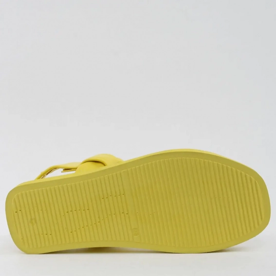 Босоножки женские кожаные 338606  Fashion Желтый фото 3 — интернет-магазин Tapok