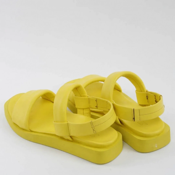 Босоножки женские кожаные 338606  Fashion Желтый фото 5 — интернет-магазин Tapok