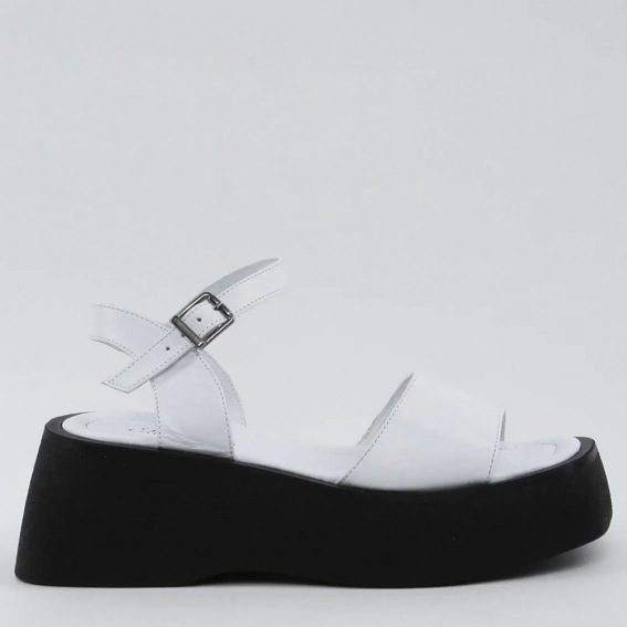Босоножки женские кожаные 338576  Fashion Белый фото 2 — интернет-магазин Tapok
