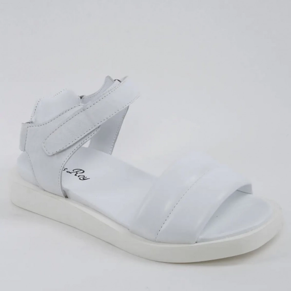 Босоножки женские кожаные 338597  Fashion Белый фото 1 — интернет-магазин Tapok