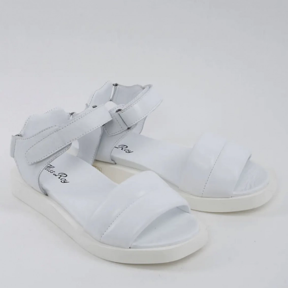 Босоножки женские кожаные 338597  Fashion Белый фото 4 — интернет-магазин Tapok