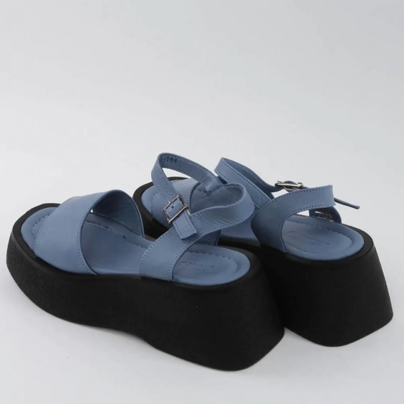 Босоножки женские кожаные 338581  Fashion Синий фото 5 — интернет-магазин Tapok
