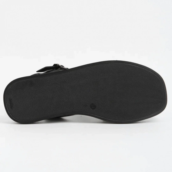 Босоножки женские кожаные 339499  Fashion Черный фото 3 — интернет-магазин Tapok