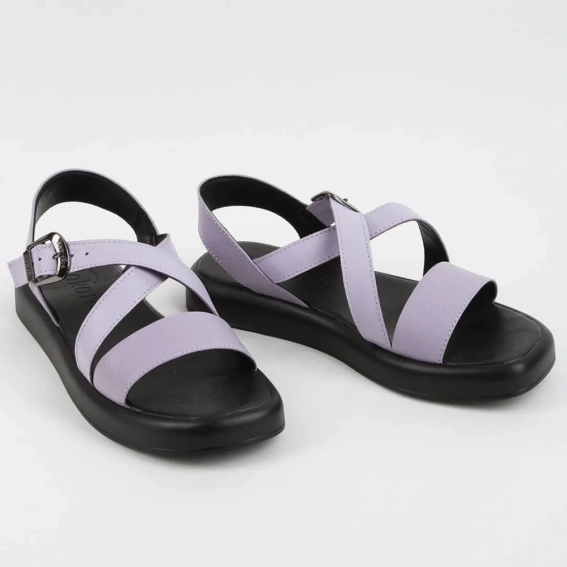 Босоножки женские кожаные 3396 . Fashion Фиолетовый фото 4 — интернет-магазин Tapok