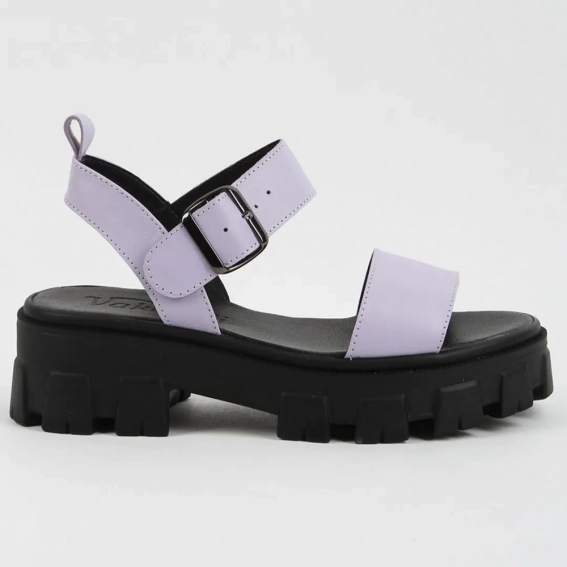 Босоножки женские кожаные 339642  Fashion Фиолетовый фото 2 — интернет-магазин Tapok