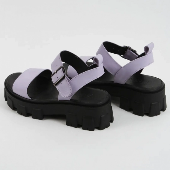 Босоножки женские кожаные 339642  Fashion Фиолетовый фото 5 — интернет-магазин Tapok