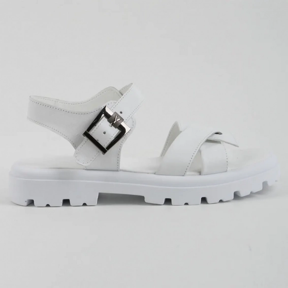 Босоножки женские кожаные 339872  Fashion Белый фото 2 — интернет-магазин Tapok