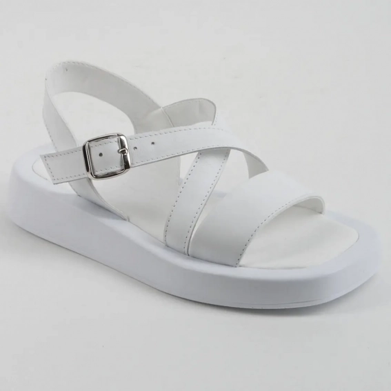 Босоножки женские кожаные 339876  Fashion Белый фото 1 — интернет-магазин Tapok