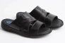 Шлепанцы мужские кожаные 340546  Fashion Черный Фото 4