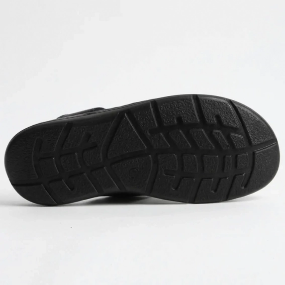 Шлепанцы мужские кожаные 340547  Fashion Черный фото 3 — интернет-магазин Tapok