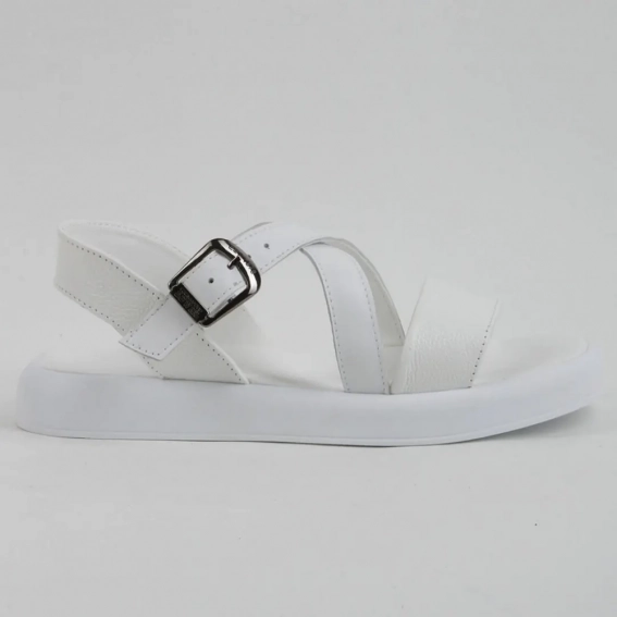 Босоножки женские кожаные 339640  Fashion Белый фото 2 — интернет-магазин Tapok