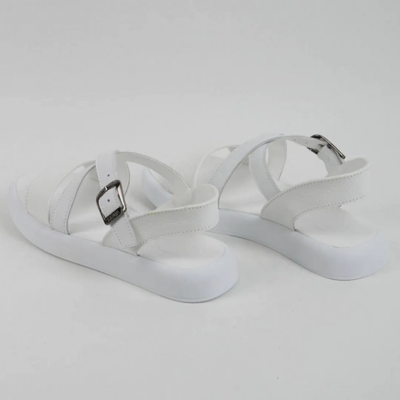 Босоножки женские кожаные 339640  Fashion Белый фото 5 — интернет-магазин Tapok
