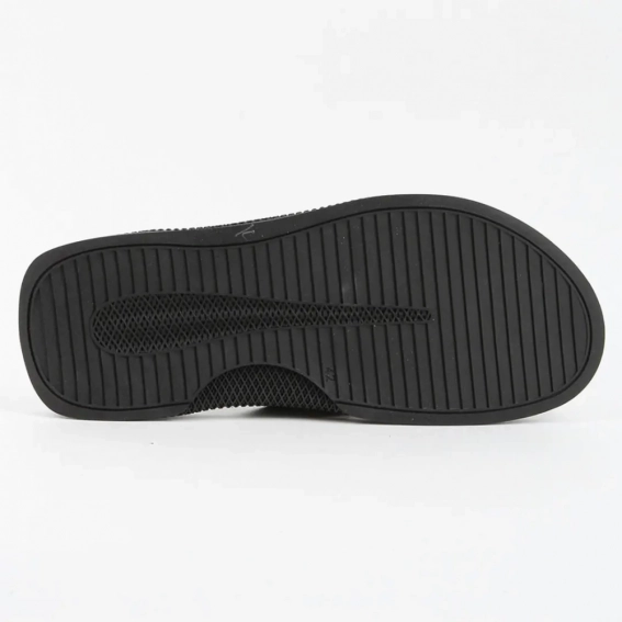 Шлепанцы мужские кожаные 339856  Fashion Черный фото 3 — интернет-магазин Tapok