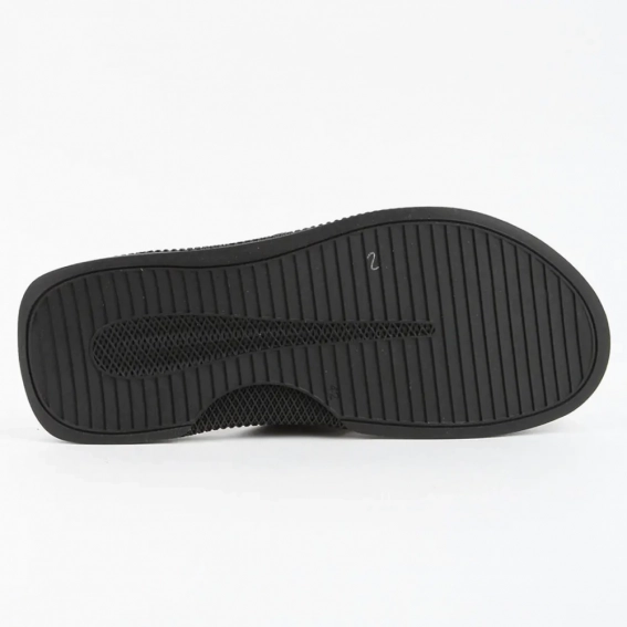 Шлепанцы мужские кожаные 339868  Fashion Черный фото 3 — интернет-магазин Tapok