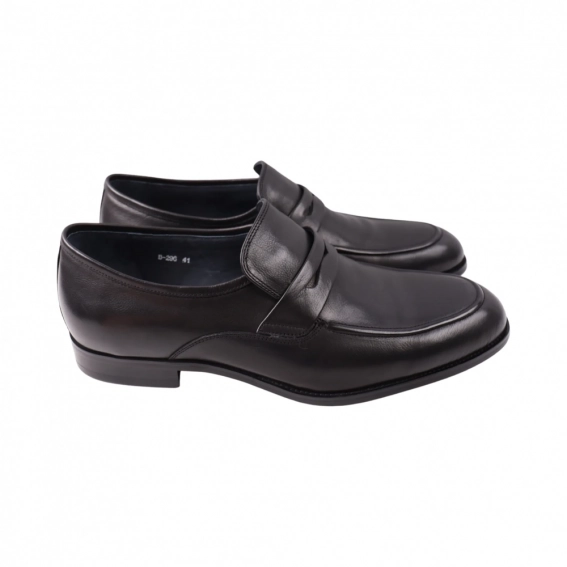 Туфли мужские Brooman черные натуральная кожа 986-23DT фото 1 — интернет-магазин Tapok