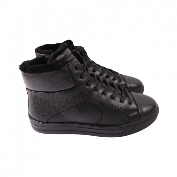 Ботинки мужские Cosottinni черные натуральная кожа 450-24ZHC фото 1 — интернет-магазин Tapok