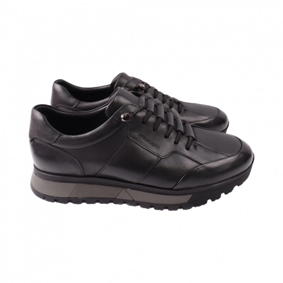 Кросівки чоловічі Brooman чорні натуральна шкіра 996-23DTS фото 1 — інтернет-магазин Tapok