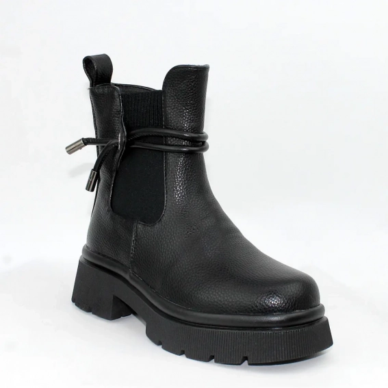Ботинки зимние кожаные 587145 Черные фото 2 — интернет-магазин Tapok