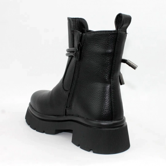 Ботинки зимние кожаные 587145 Черные фото 3 — интернет-магазин Tapok