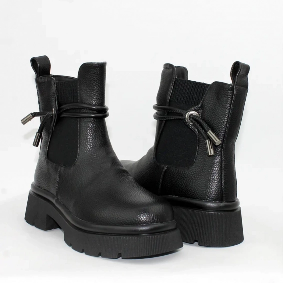 Ботинки зимние кожаные 587145 Черные фото 5 — интернет-магазин Tapok