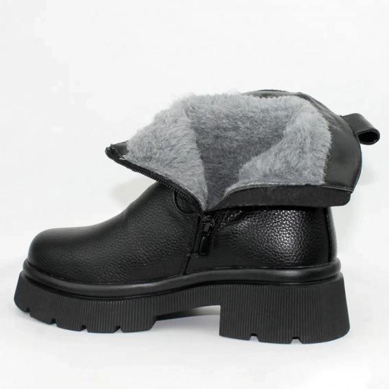 Ботинки зимние кожаные 587145 Черные фото 7 — интернет-магазин Tapok