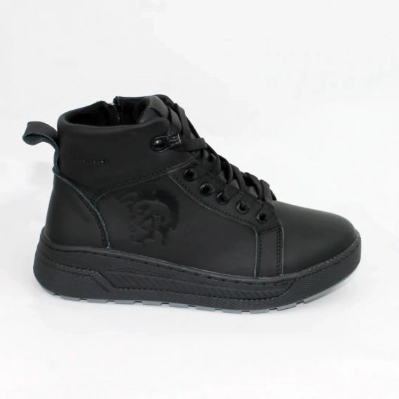 Ботинки зимние кожаные 586948 Черные фото 1 — интернет-магазин Tapok
