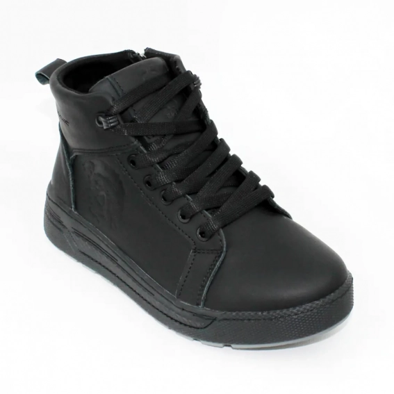 Ботинки зимние кожаные 586948 Черные фото 2 — интернет-магазин Tapok