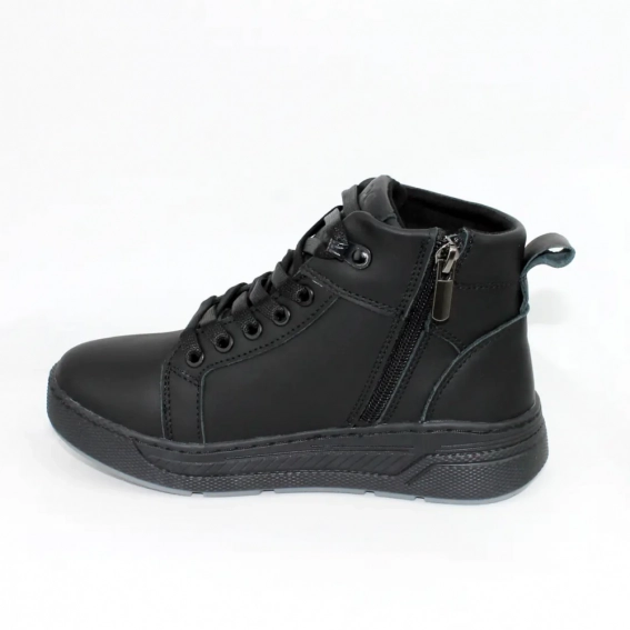 Ботинки зимние кожаные 586948 Черные фото 3 — интернет-магазин Tapok