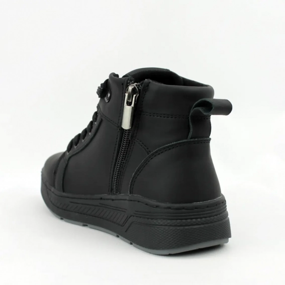Ботинки зимние кожаные 586948 Черные фото 4 — интернет-магазин Tapok