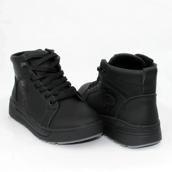 Ботинки зимние кожаные 586948 Черные фото 5 — интернет-магазин Tapok