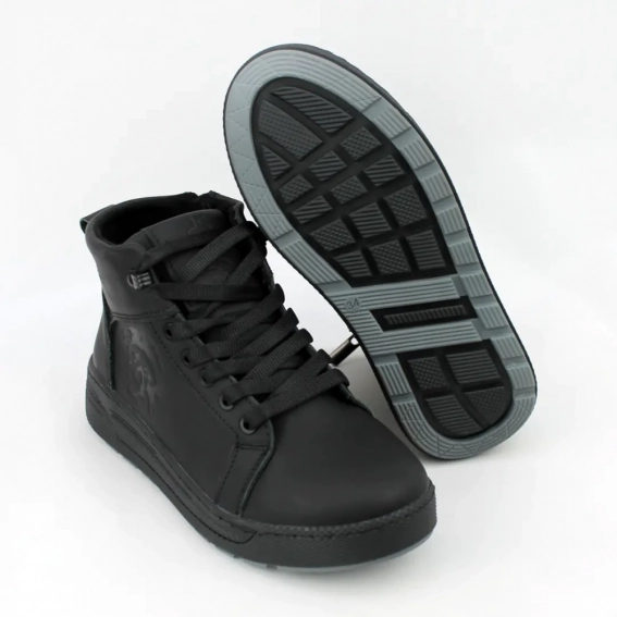 Ботинки зимние кожаные 586948 Черные фото 6 — интернет-магазин Tapok