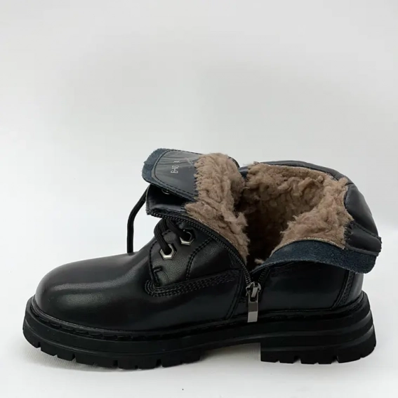 Ботинки зимние детские мех 586928 Черные фото 4 — интернет-магазин Tapok