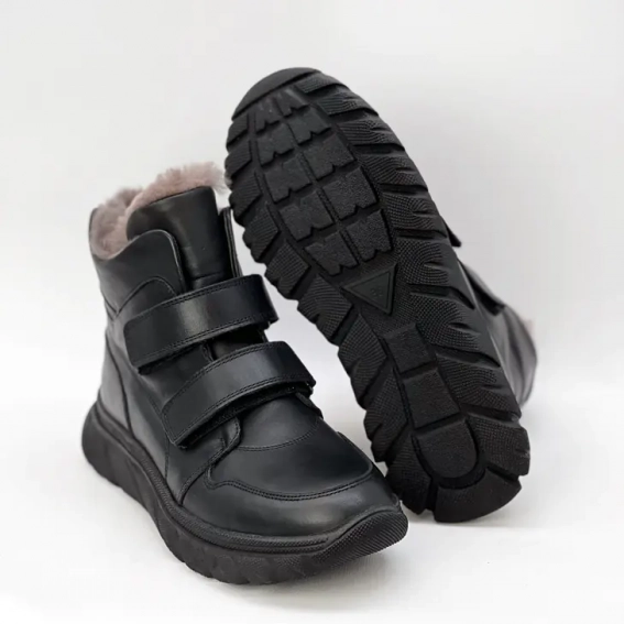 Ботинки зимние детские мех 587038 Черные фото 3 — интернет-магазин Tapok