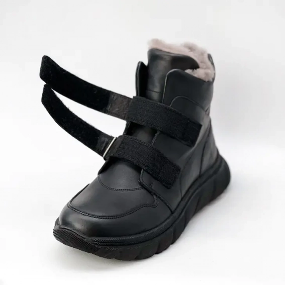 Ботинки зимние детские мех 587038 Черные фото 4 — интернет-магазин Tapok