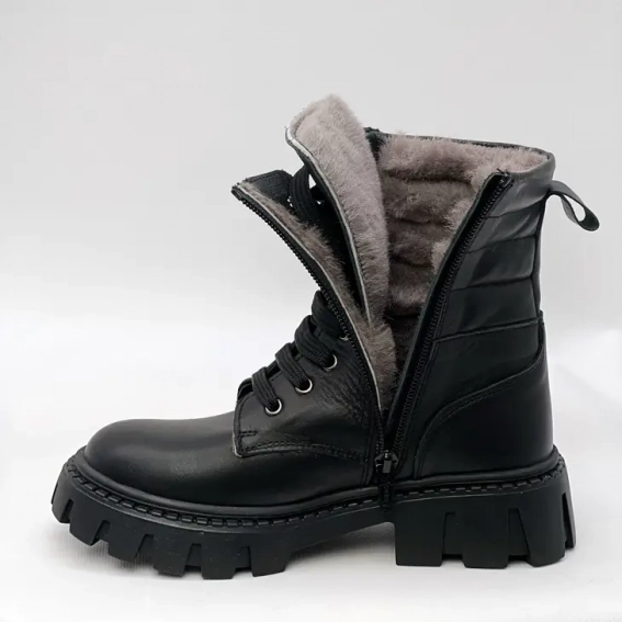 Ботинки зимние детские мех 587170 Черные фото 6 — интернет-магазин Tapok