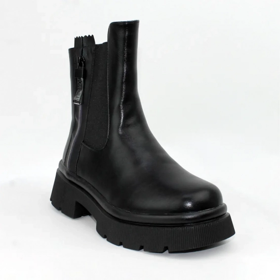 Ботинки зимние кожаные 587146 Черные фото 2 — интернет-магазин Tapok