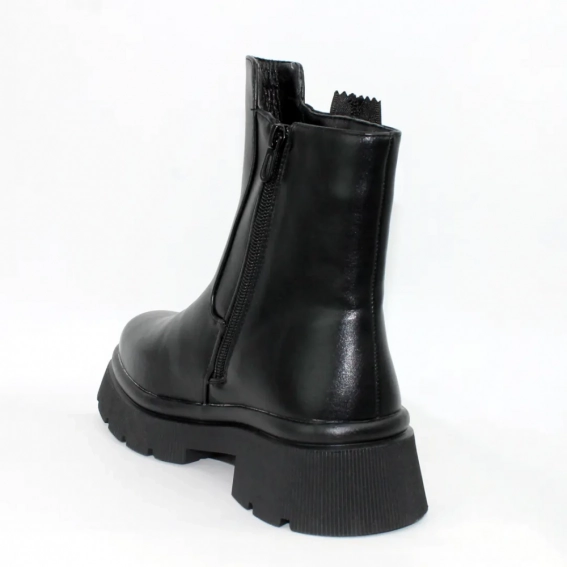 Ботинки зимние кожаные 587146 Черные фото 4 — интернет-магазин Tapok